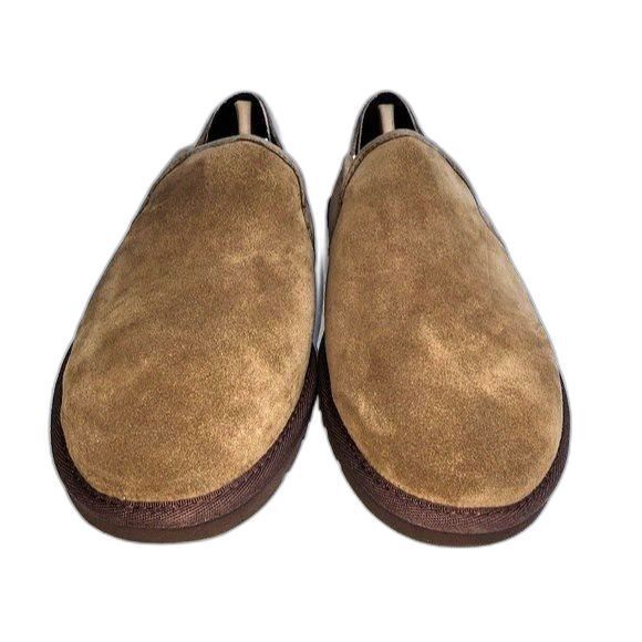UGG Men's Cooke Dark Chestnut Suede & Wool Collapsible Heel Loafer Size 7, NIB - Picture 2 of 12